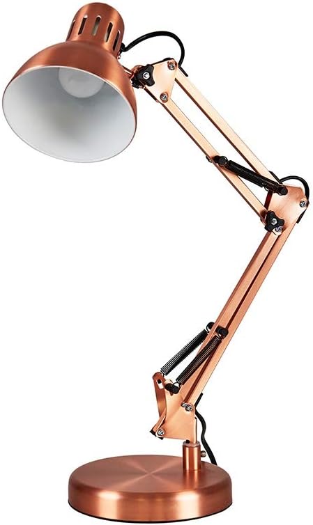 MiniSun | Retro Style Adjustable Brushed Copper Metal Table Lamp | Table Lamps, Home Décor & Improvement Essential