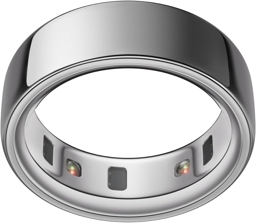 Oura Ring 4 - Silver - Size 9 - Smart Ring | Size First with Oura Ring 4 Sizing Kit | Sleep Tracking Wearable - Heart Rate - Fitness Tracker - Up to 8 Days Battery Life
