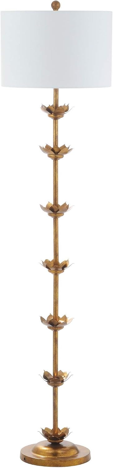 SAFAVIEH Landen Floor Lamp, 63.5" Antique Gold FLL4003A