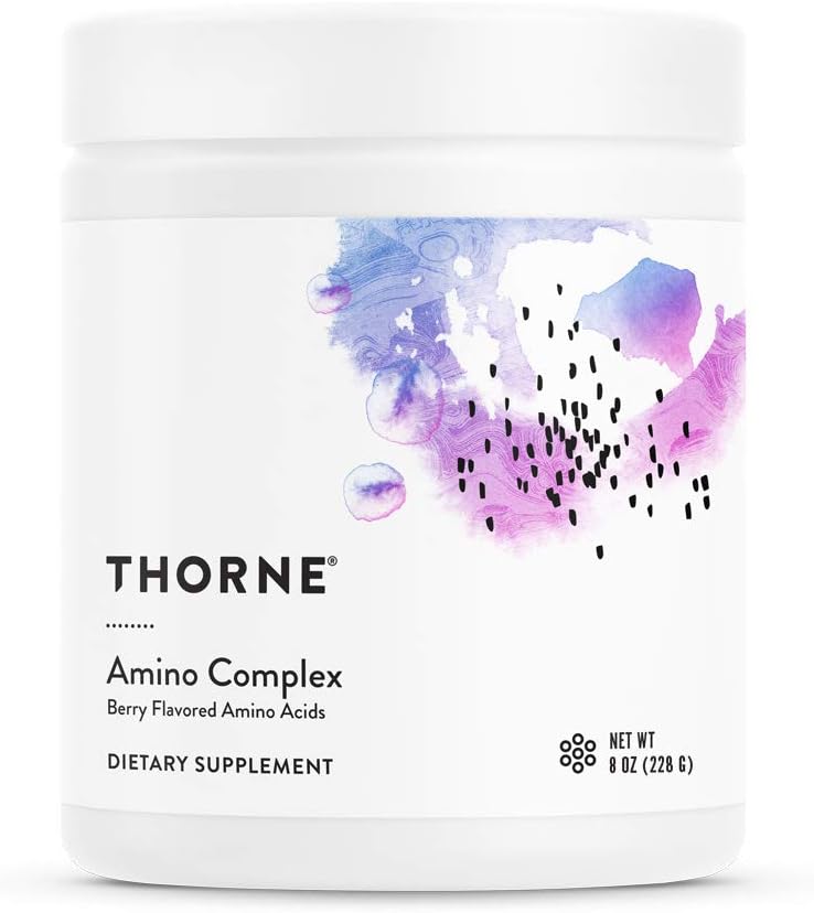 THORNE Amino Complex - Clinically-Validated EAA and BCAA Powder for Pre or Post-Workout - Promotes Lean Muscle Mass and Energy Production - NSF Certified for Sport - Berry Flavor - 8 Oz - 30 Servings