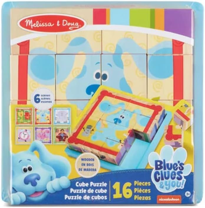 Melissa & Doug Blue's Clues & You Wooden Cube Puzzle | Puzzles Age 3+ | + | Gift for Boy or Girl