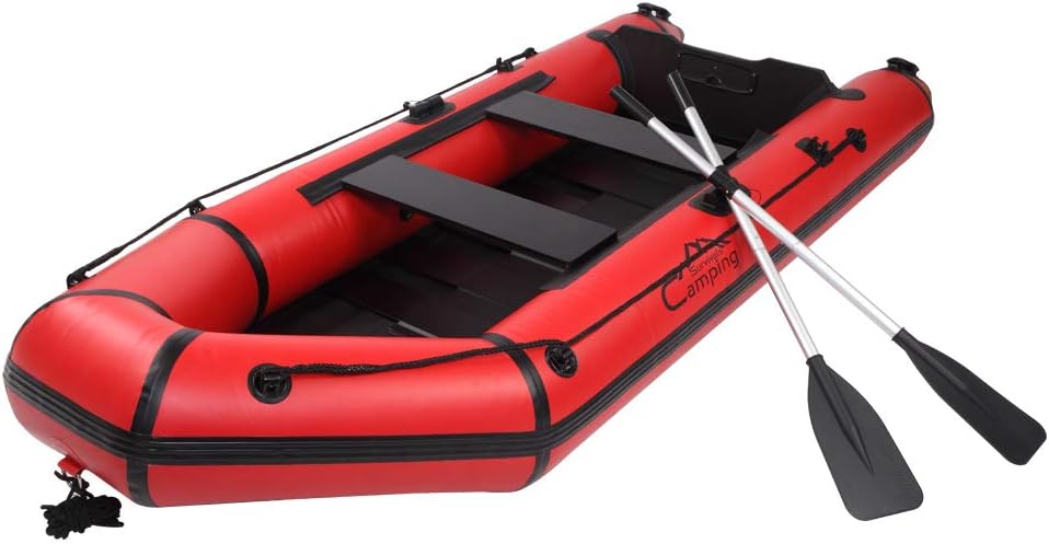 Bonnlo Inflatable Kayak, Inflatable Boat for Adults, Fishing Kayak, 2 Person CamPing Survival 10ft PVC Raft with Paddles, Pump, Repair Kit, 726lbs Capacity