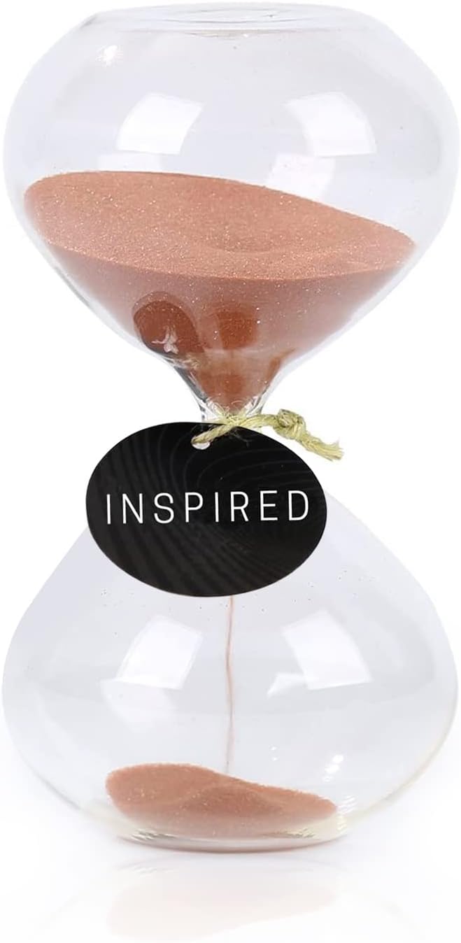 Biloba Puff Sand Timer, Colorful Hourglass Sand Clock, Kitchen Timer - Inspired Glass 3Mins / 5Mins / 30Mins / 60Mins, Home, Office Desk Decor