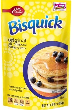 Betty Crocker Original All-Purpose Bisquick Baking Mix - Pancake and Waffle Mix - 1x 5.5 Oz 155g Pouch