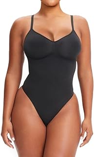 slims Shapewear Tummy Control Bodysuit Thong or Brief: Sculpting Shaper Tank Top Shapewear Bodysuit: Snatched Waist Body Suit