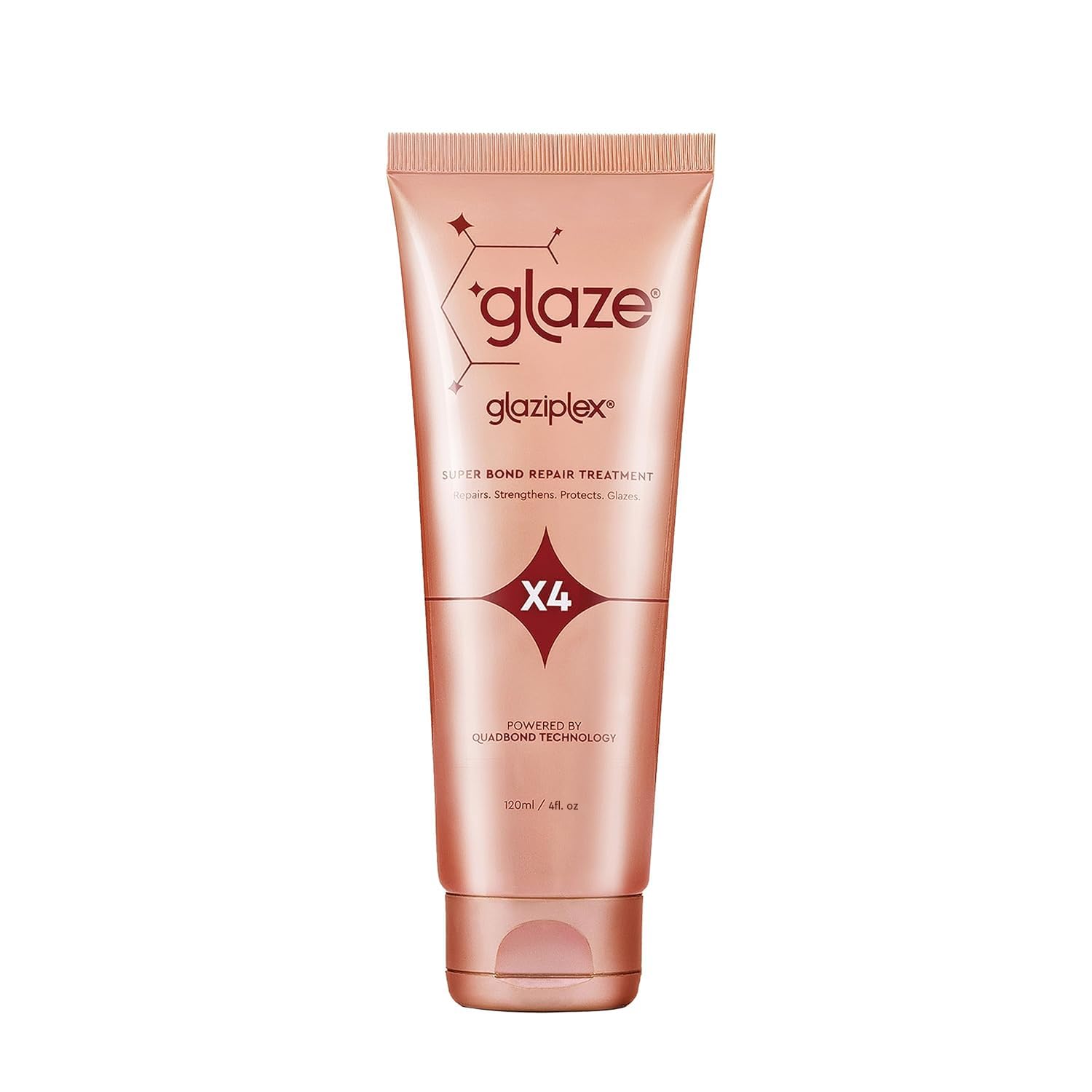 glaze Glaziplex Bond Repair Hair Treatment – 4-in-1 Bonding Formula – Deep Conditioning mask for Damaged Hair – Strengthens & Protects in Just 4 minutes - 4oz/120ml