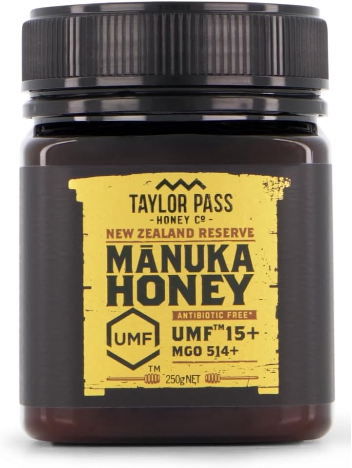 Taylor Pass Honey Co. Manuka Honey MGO514+ UMF15+ | Sustainable New Zealand Honey | 250g