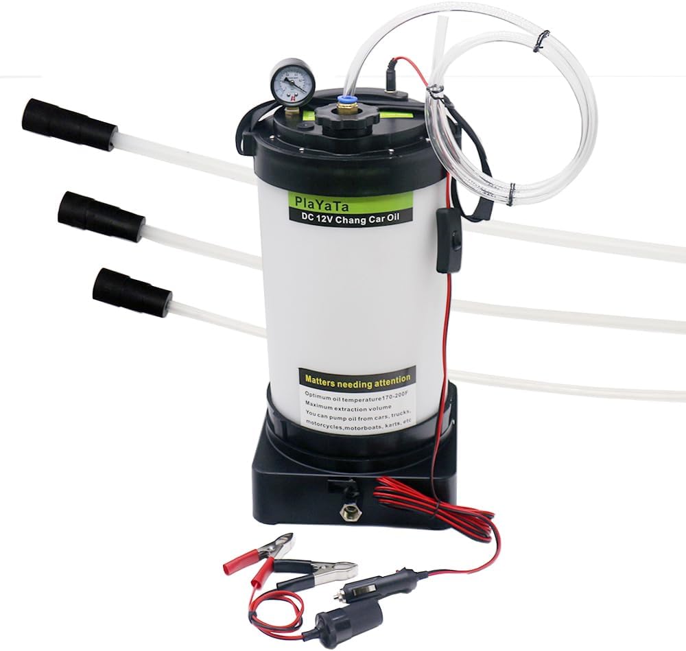 12V DC Current Oil Changer 6L Oil Pump: for car Engine Oil, Transmission Oil, coolant, Brake Oil, Easy to Operate, can Pump Oil Through The Dipstick Tube, PLA-01