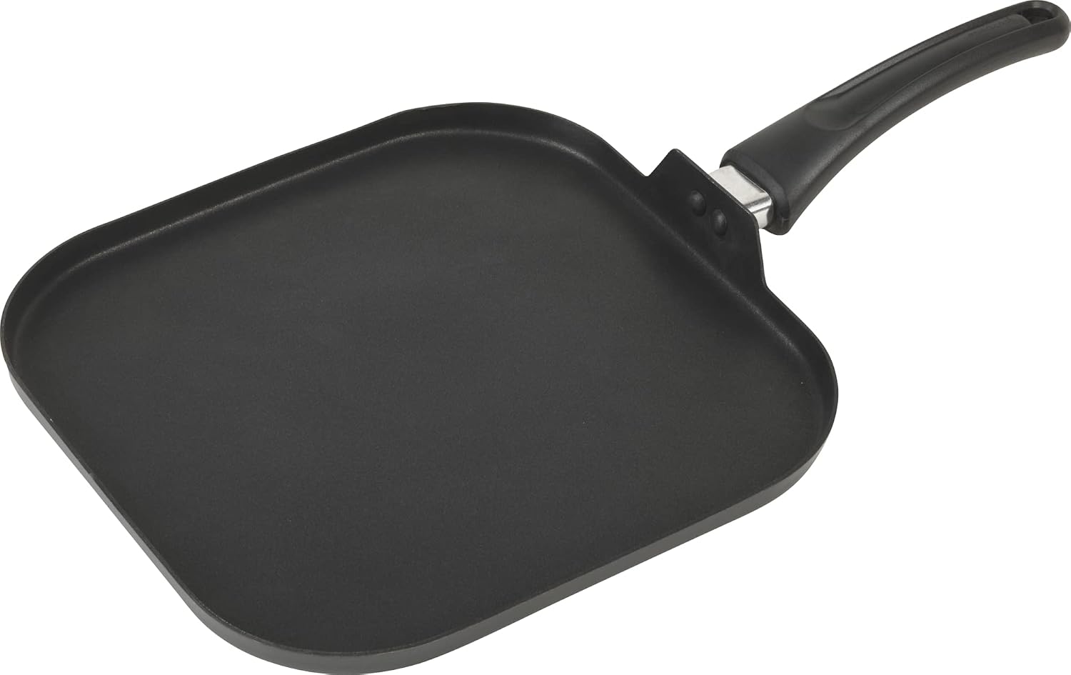 GoodCook 11-Inch Square Griddle Pan, Nonstick Aluminum Frying Pan, Even Heating, Ergonomic Handle, Perfect for Eggs, Bacon, and Breakfast, Small Griddle Pan, Durable Black Finish
