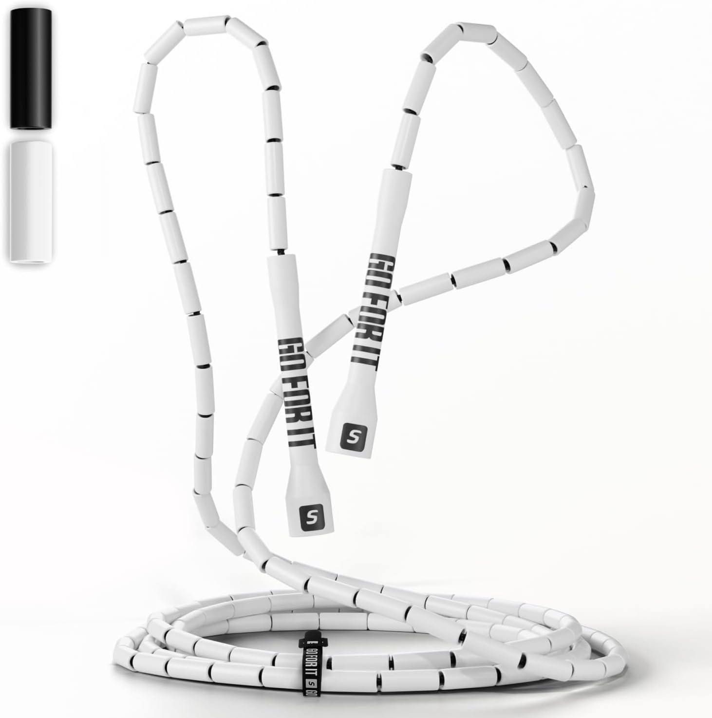 Sportbit Elite Beaded Jump Rope - Adjustable Speed Rope for Fitness, CrossFit, Boxing - Tangle-Free, Lightweight