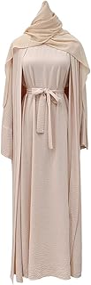2PCS Women's Muslim Dresses Abaya Islamic Dubai Prayer Dress Robe Long Cardigan Maxi Dress