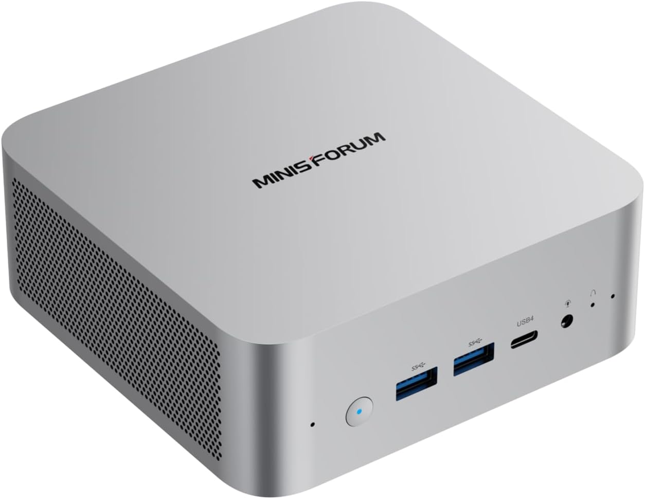 MINISFORUM AI X1-255 Mini PC AMD Ryzen 7 255 (8C/16T, up to 4,9 GHz), 32 GB DDR5 RAM 1 TB M.2 SSD,HDMI/DP/USB4 (4K@120 Hz), Dual Speaker/DMIC,USB-A X 3, 2.5G LAN, Wi-Fi 7/BT5.4