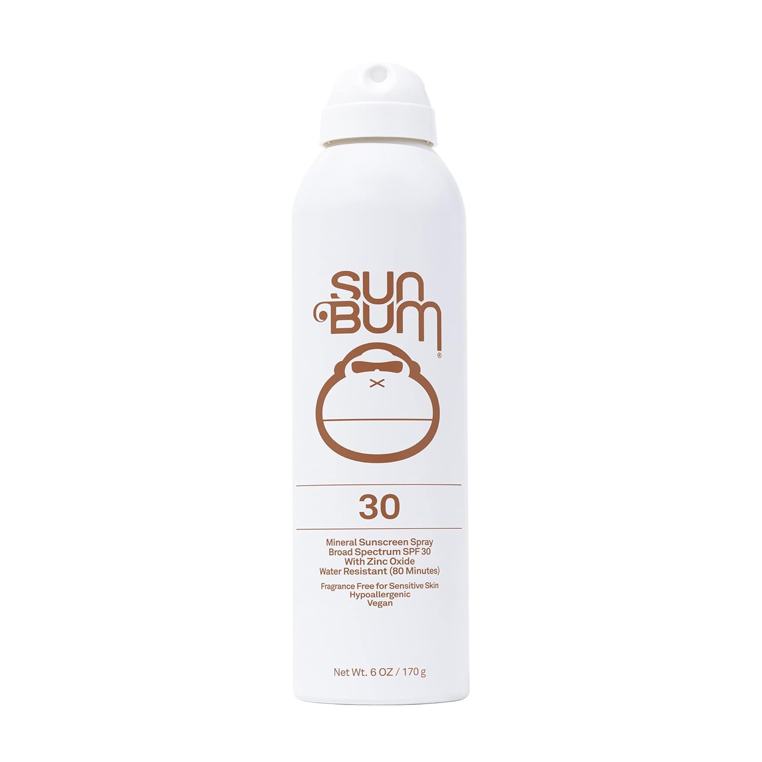 Sun Bum Mineral SPF 30 Sunscreen Body Spray - Water-Resistant Broad Spectrum Moisturizing Sunscreen with Vitamin E - Hawaii 104 Act Compliant (Made without Octinoxate & Oxybenzone) - 6 oz