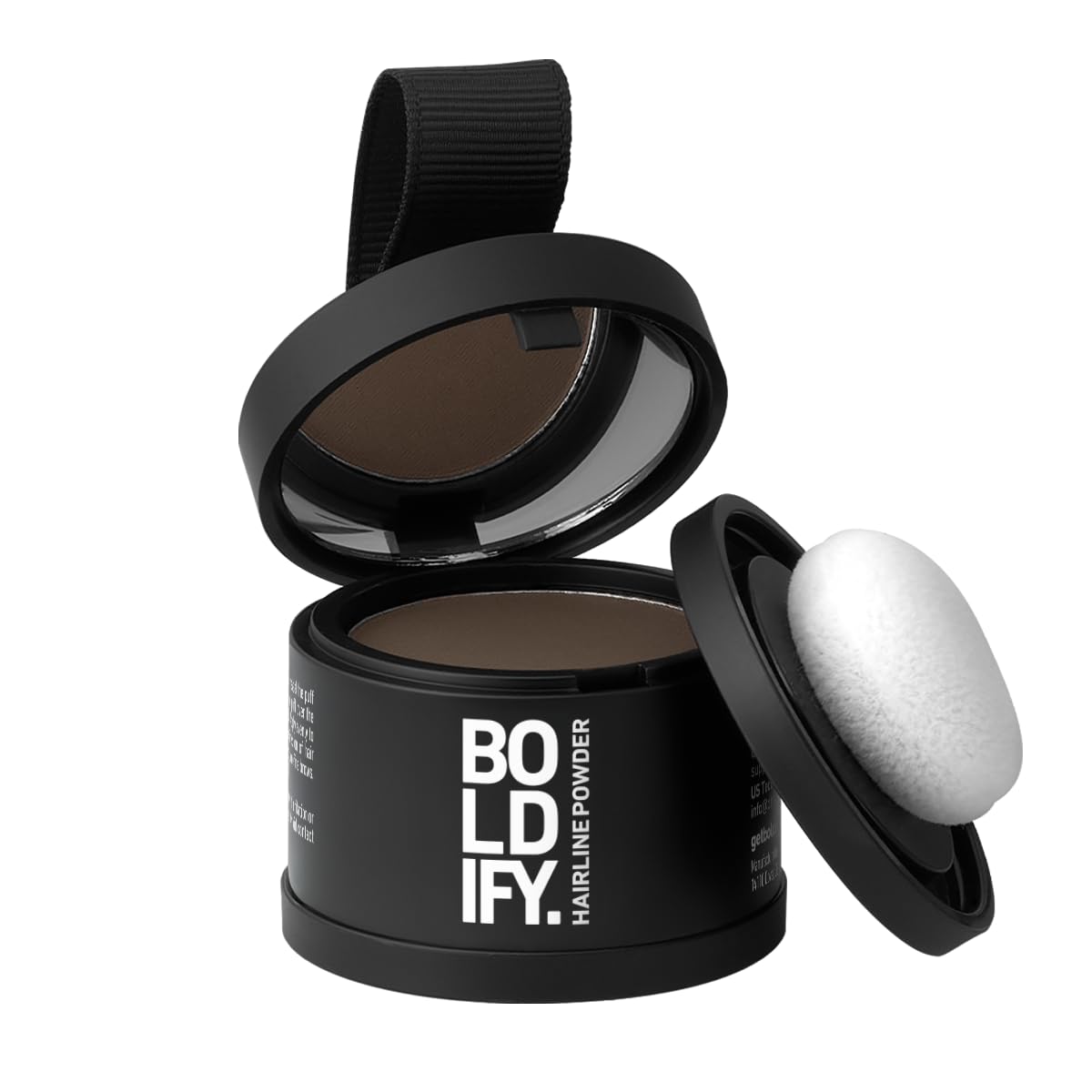 BOLDIFY Hairline Powder - Water-Resistant Root Touch Up Hair Color for Gray Coverage - 24-Hour Stain-Proof, Mess-Free Hair Powder for Thinning Hair - Medium Brown