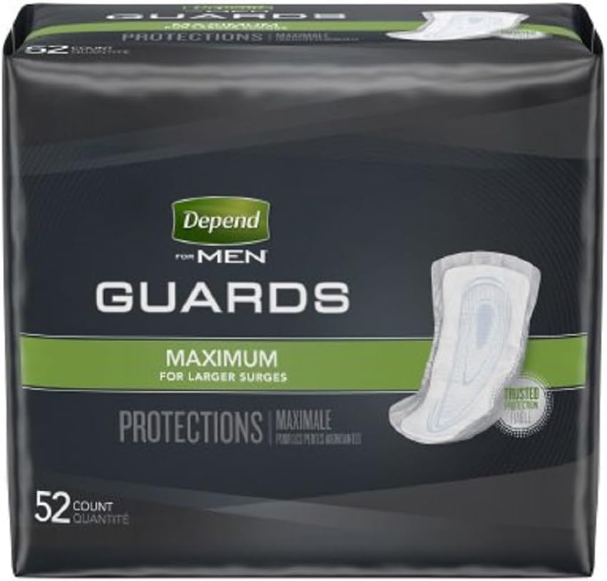 Depends Men's Incontinence Guards/Pads, One Size, 1 Count