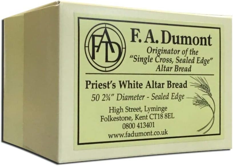 F.A. Dumont Altar Bread -2 3/4" White 50/Box