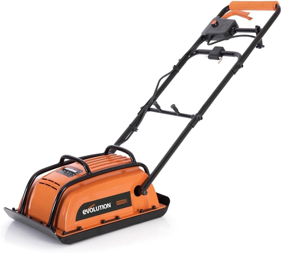 Evolution Power Tools H320-E Hulk Electro Plate Compactor, Electric - Ideal For Levelling Pavement, Artificial Turf Ground Preparation, Patio, Blockwork, Sand, Soil & More - 3 Year Warranty, 230V