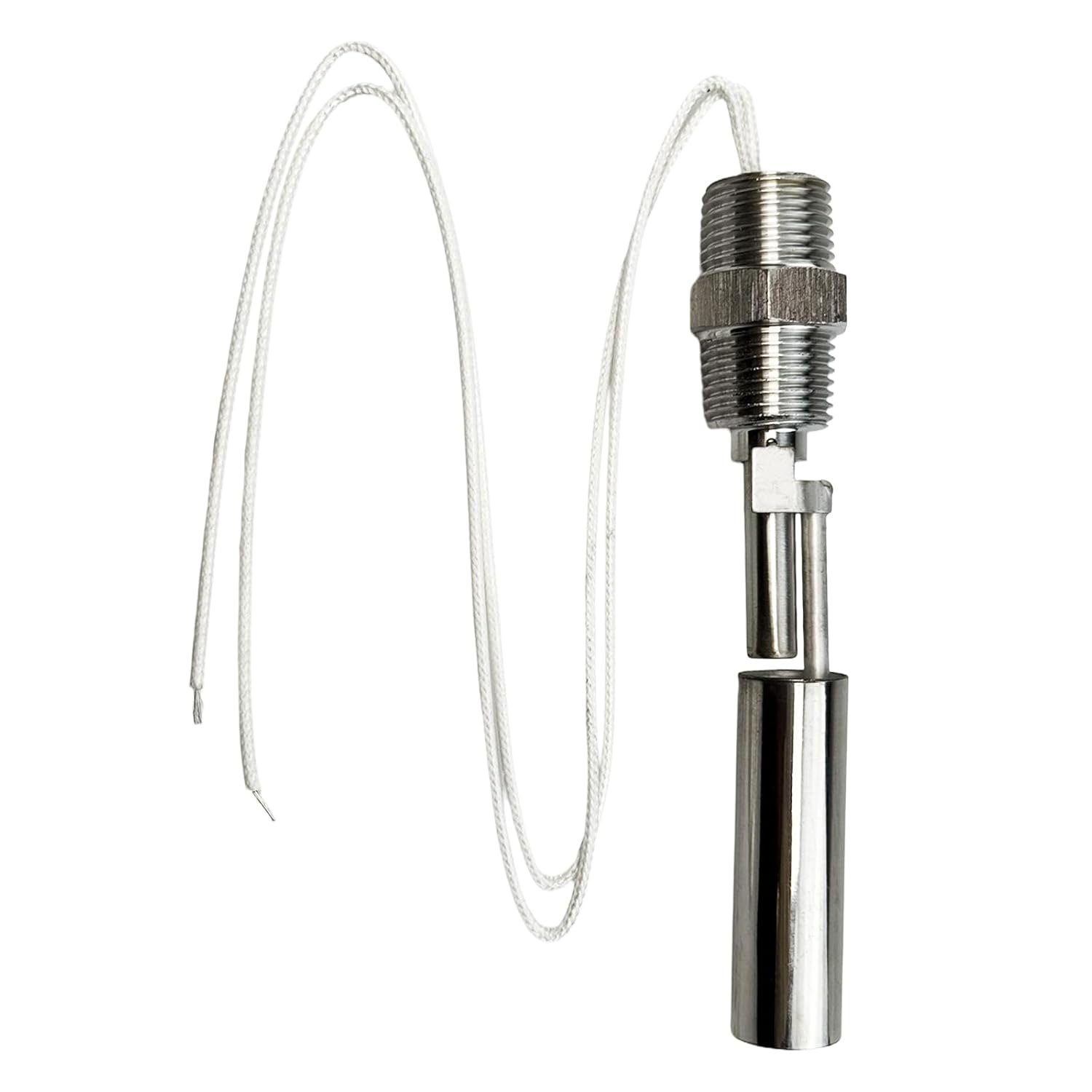 Stainless Steel Liquid Level Sensor, 1/2 NPT Male Thread Side Mount Horizontal Liquid Float Switch, DC 0-110V Water Level Sensor Switch for Aquariums Tank/Fish/Hydroponics Pool