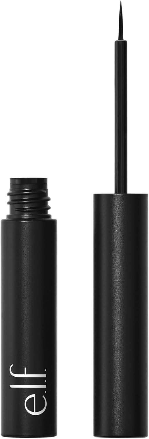 e.l.f. Precision Liquid Eyeliner, Smudge-proof, Buildable, Long-lasting, Enhances, Defines, Tapered brush design for or defined and precise lines 3.5ml