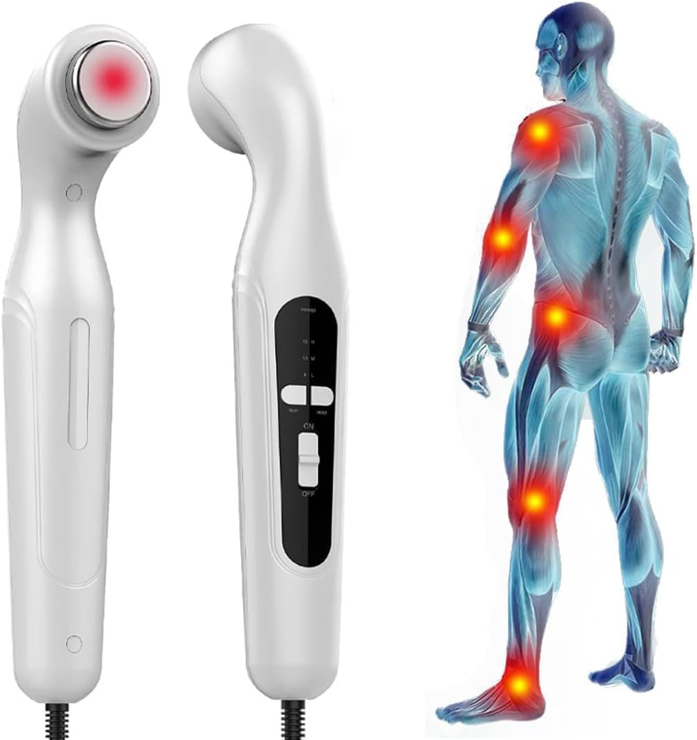 15W Ultrasonic Physiotherapy Equipment, 3 Speeds Ultrasonic Massager with Double Depth Massage 27/82 mm, to Relieve Pain Caused by Muscle Injuries, Pain and Strains