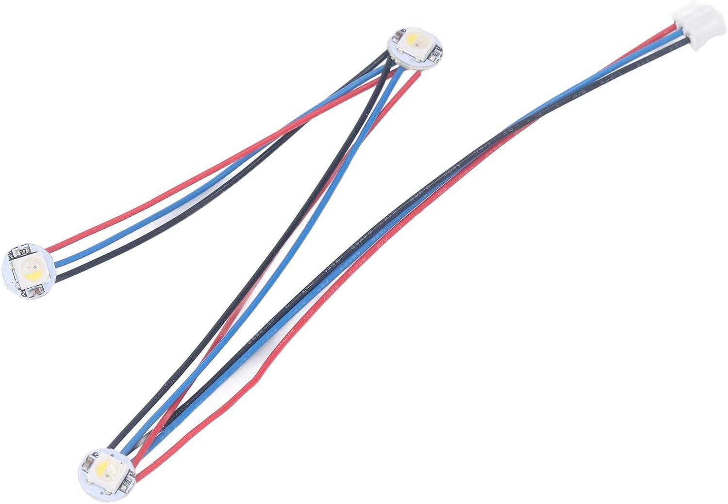 Akozon RGBW Mini Button, Hot End Light Bar for Voron 2.4 Stealthburner 3D Printer DC5V R G B PCB LED Welded with PTFE Cable Extruder