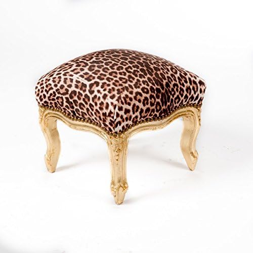 arterameferro Chic Atelier Moda Wooden and Fabric Footstool Square