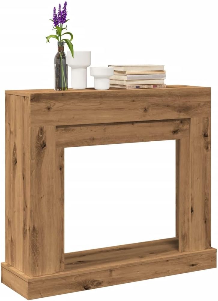 Juroupi Fireplace Surround Artisan Oak 100x30x87.5 cm Engineered Wood,Fireplace Surrounding,Fireplace For Electric LED Flame