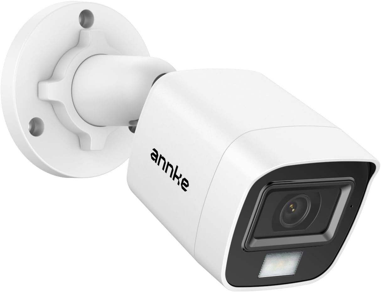 ANNKE 1080p HD-TVI Security Surveillance Camera for Home CCTV System, 2MP Bullet BNC Camera with Super Night Vision, IP67 Surveillance Weatherproof Add–on Wired Cam