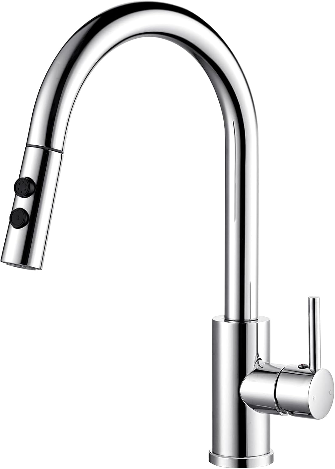 Hapilife Kitchen Taps with Pull Out Spray Chrome Single Lever Kitchen Sink Mixer Tap Monobloc Pull Down Mixer Taps for Kitchens with Dual Function Sprayer Single Handle Mono Convenient Faucet