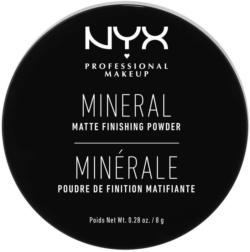 NYX Professional Makeup Mineral Finishing Powder, Loose Format, Matte Finish, Oil Absorbing, Vegan Formula, Shade: Light/Medium