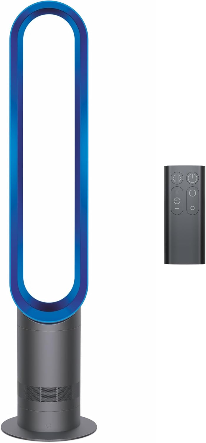 Dyson Cool AM07 Air Multiplier Bladeless Tower Fan, Iron/Blue