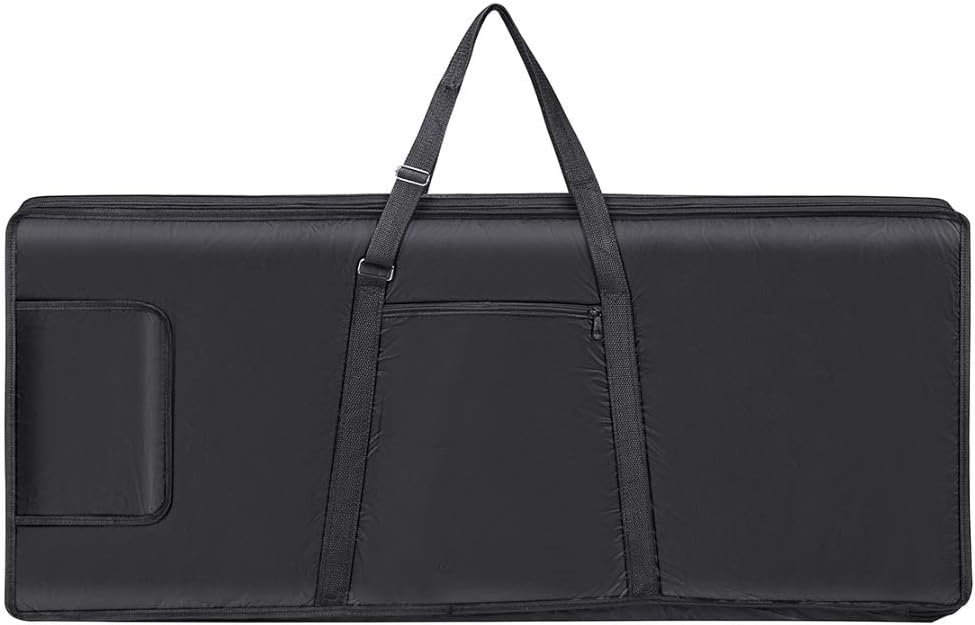 61 Key Keyboard Gig Bag Electric Piano Case Padded with 5mm Cotton,Shoulder Strap and Storage Pocket 39'' x 16" x 6''