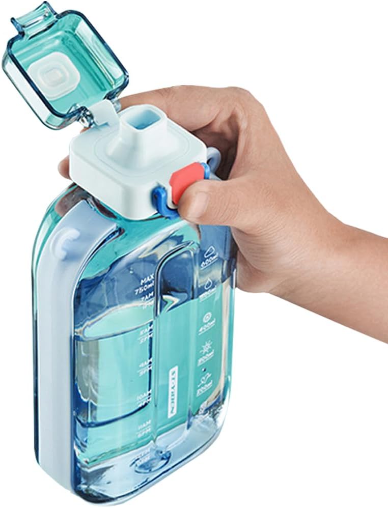 Sports Water Bottle 750ml, Leakproof Drinks Bottle, Gym Water Bottle, Waterbottle with Healthy Material for Travel Picnic Camping Hiking (Blue)