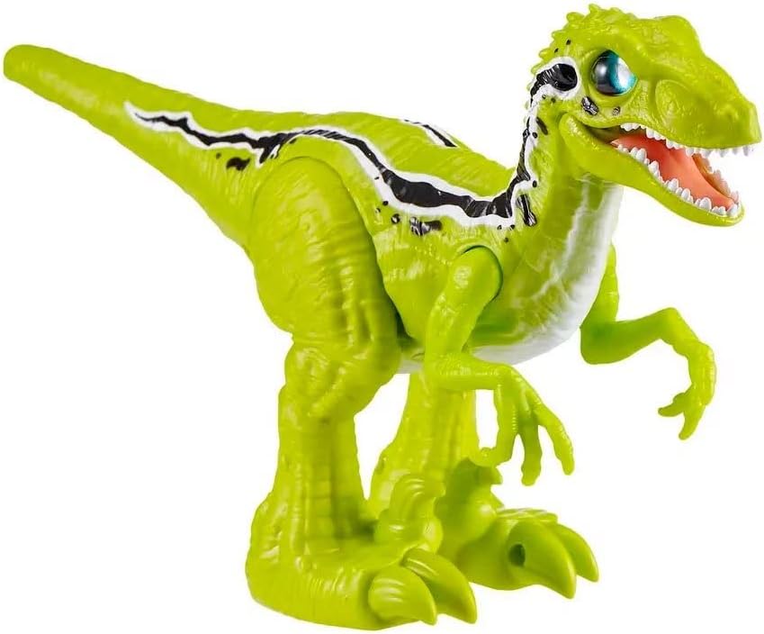 Robo Alive Rampaging Raptor Dinosaur Toy, Battery-Powered Robotic Dinosaur Toy (Green Raptor)