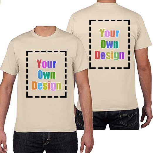 HWFOI Customizable T-Shirt Personalised Workwear Logo Tshirt Company Professional Printed T Shirts with Any Text T Shirts Create Your Own Custom Personalised T Shirt Any Photo Any Text Approx