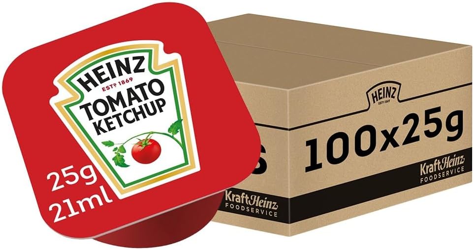 Heinz Tomato Ketchup, 25 g (Pack of 100)