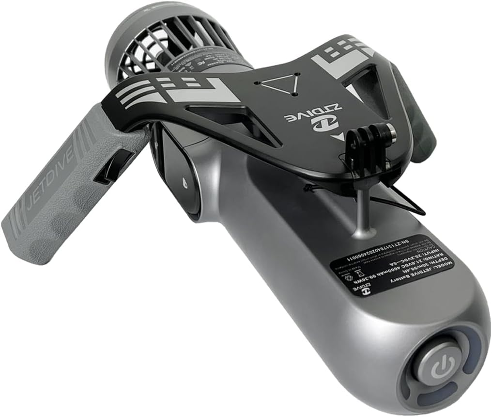Underwater Scooter Jetdive - 3-Speed Modes (Up to 1.8m/s) | 4.6Ah Battery (60Min Runtime) | Action Camera Mount | for Scuba/Snorkeling/Pool | Adults & Kids