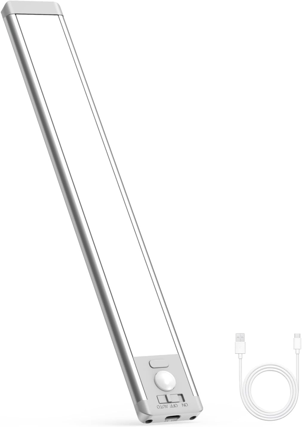 Under Cabinet Light,63 LED Rechargeable Battery Operated Motion Sensor Light Indoor, Magnetic Dimmable Closet Light, Wireless Under Counter Lights for Kitchen, One Light