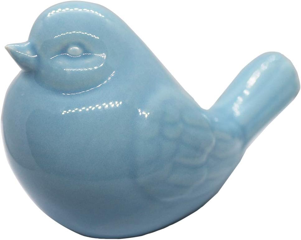 New Blue Ceramic Bird Statue Figurine for Home Indoor Outdoor Decoration Animal Birds Model Home Decor Creative Gift