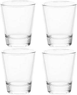 BCnmviku 1.5 oz Shot Glasses Sets with Heavy Base, Clear Shot Glass (4 Pack)