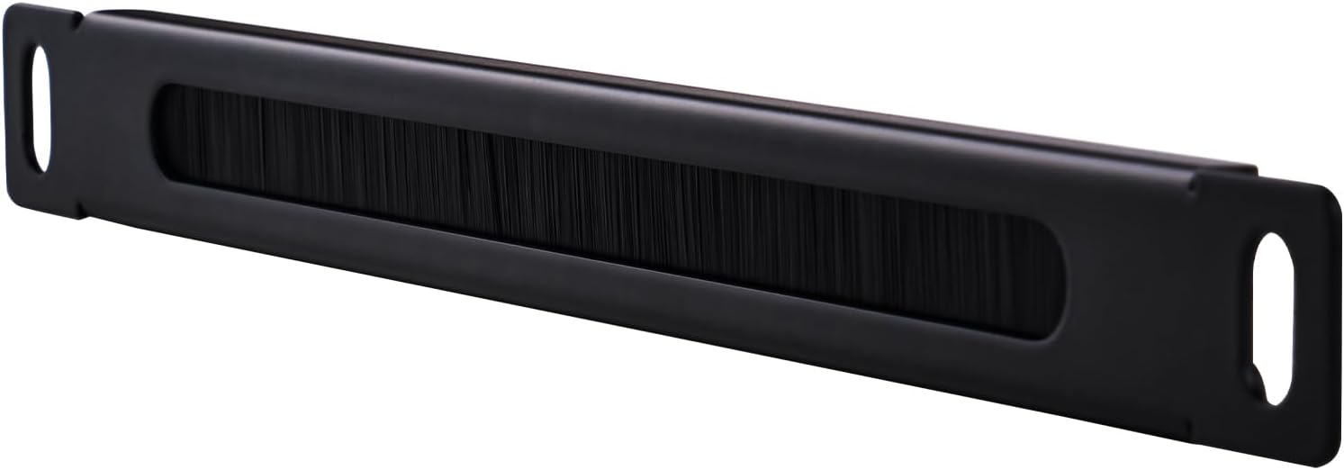 GeeekPi 0.5U Brush Cable Manager Rack Mount Cable Management Panel with Brush Strip for Cable Entry for DeskPi RackMate T1/T0/T2 and 10 inch Server Rack or Network Cabinet