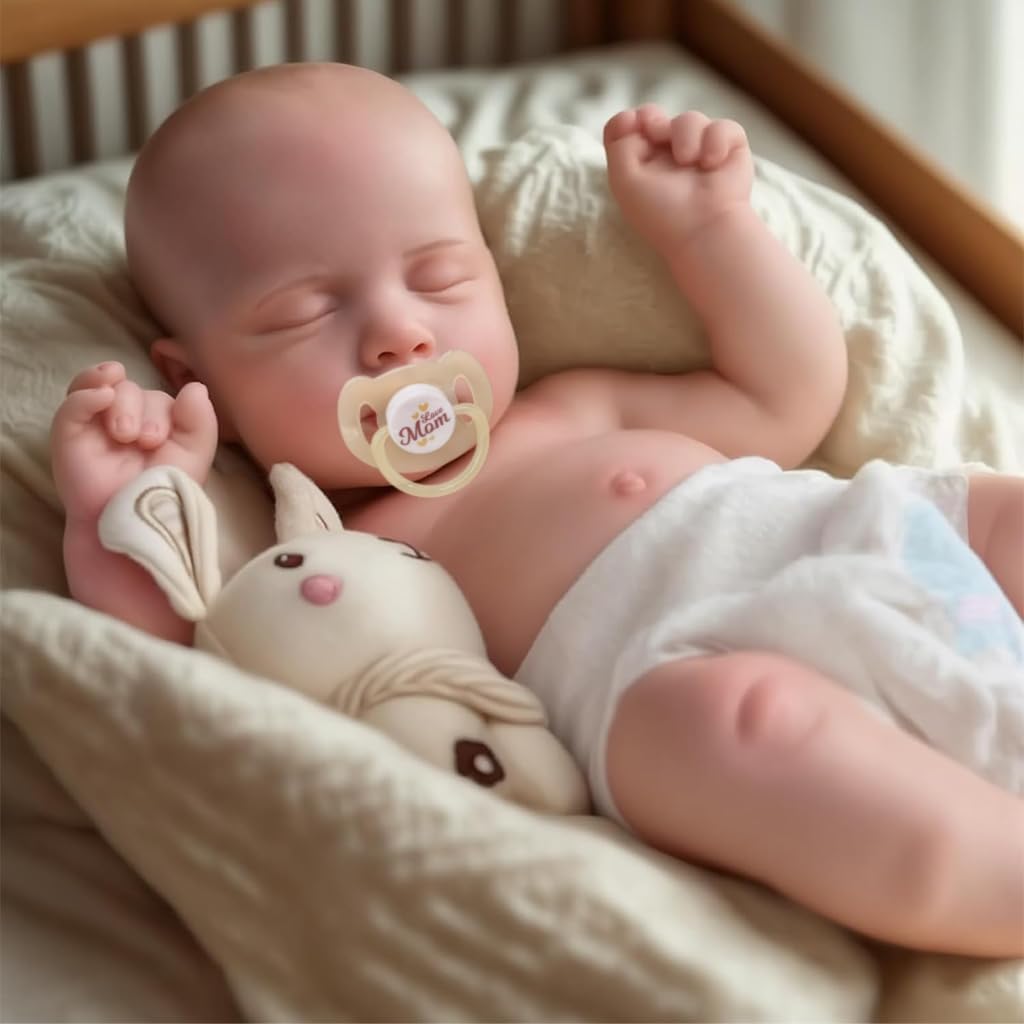 JIZHI Silicone Reborn Baby Dolls Lucy - 16 Inch Silicone Baby Doll Preemie Girl Silcone Full Body Realstic Baby Doll Girl Gift with Accessories Kids 3+ & Collectors