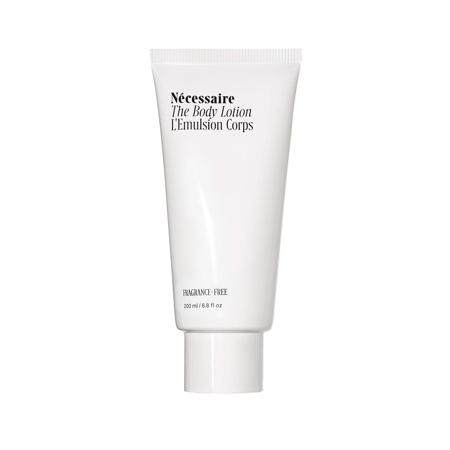 Nécessaire The Body Lotion Fragrance-Free — Unscented Multi-Peptide Body Moisturizer for Women + Men – Non-Comedogenic Lotion for Sensitive Skin – 200 ml/6.8 fl oz