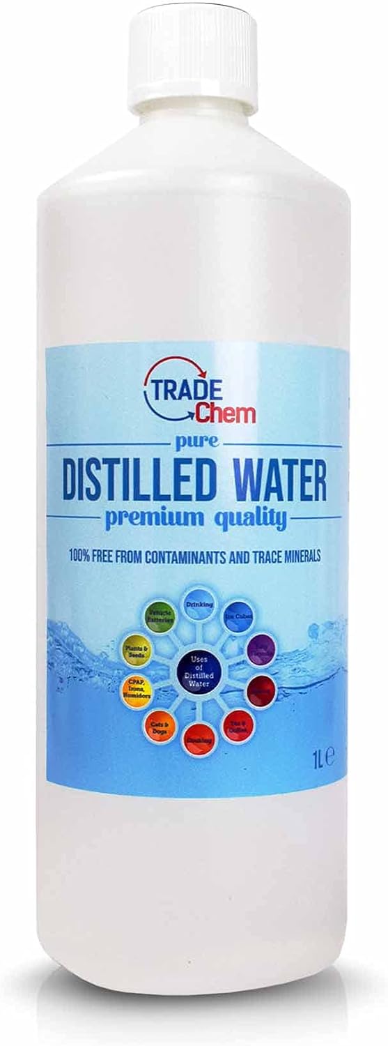 Distilled Water - 100% Ultra Pure Water (Blue) (1L)