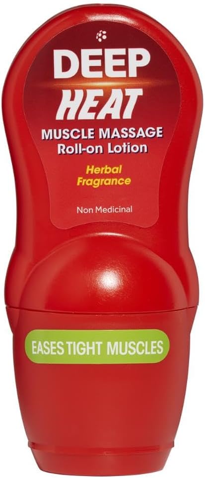 Deep Heat Muscle Massage Roll-on Lotion, Ease Tight Muscles, 50ml (Pack of 1)