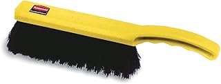 Rubbermaid Commercial 8 Inch Counter Brush, Flagged Polypropylene Fill for Smooth Surface Sweeping, Yellow, 12.5", for Bathroom/Shower/Floor Tile/Decks/Car Tires/Outdoor