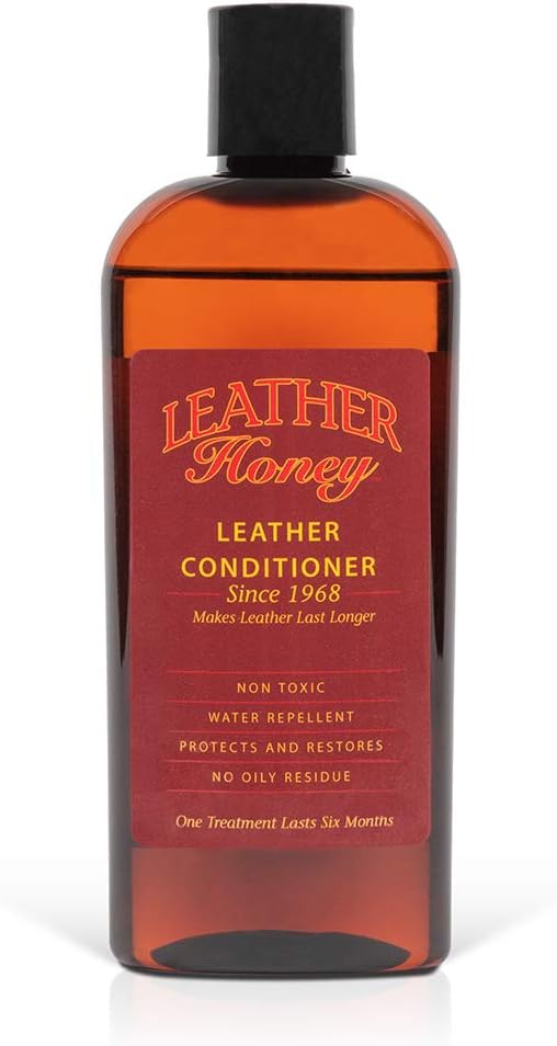 Leather Honey Leather Conditioner, Since 1968. For All Leather Items Including Auto, Furniture, Shoes, Purses and Tack. Non-Toxic and Made in the USA / 8 Fl Oz (Pack of 1)