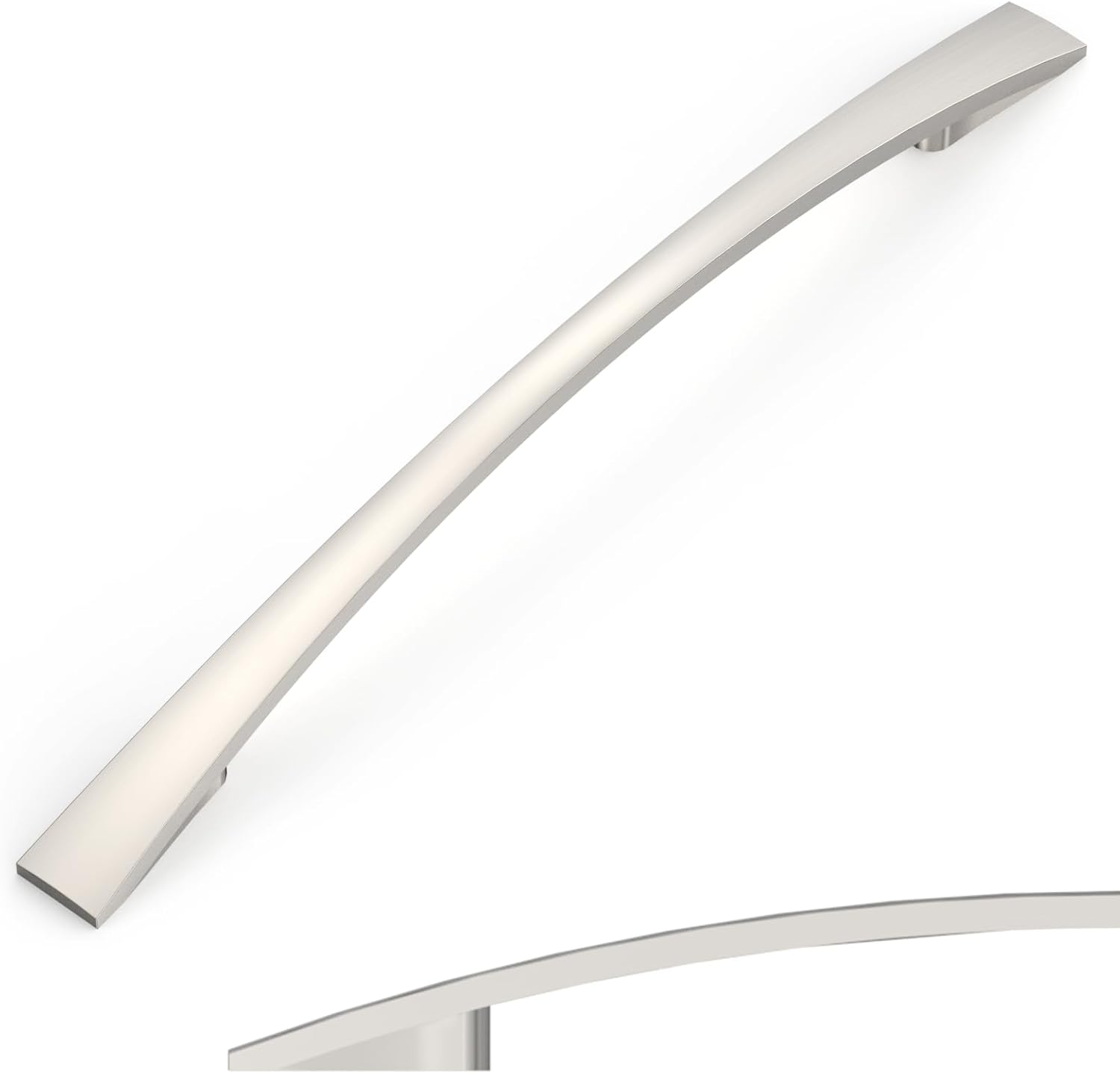 Amerdeco 10 Pack Brushed Satin Nickel Cabinet Pulls 6.3 Inch(160mm) Hole Centers Kitchen Cabinet Handles Solid Zinc Alloy Cabinet Hardware Drawer Pulls AM010