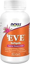 NOW Foods Supplements, Eve™ Women's Multivitamin with Evening Primrose, Cranberry, Green Tea, Horsetail Silica & CoQ10, 180 Softgels