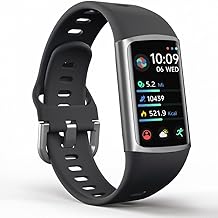 FITVII FINO 2 Slim Fitness Tracker, Smart Watch with Blood Pressure, Blood Oxygen, 24/7 Heart Rate & Sleep Monitor, IP68 Waterproof Health Activity Trackers with Calories Step Counter for Women Men